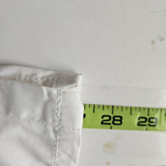 Marci Small Women 100% White Cotton Cargo Jacket Snap Buttons Tie Waist Utility - Picture 8 of 9